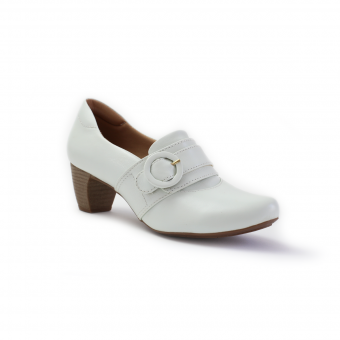 Sapato em couro branco - Código 4793