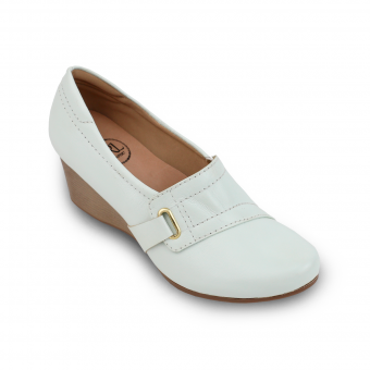 Sapato em couro branco - Código 4172