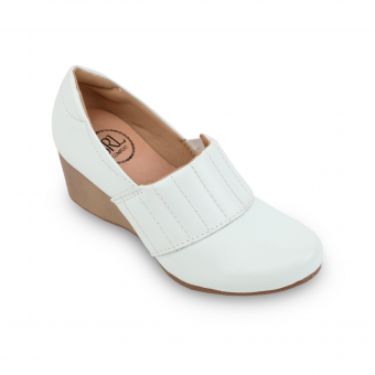 Sapato em couro branco - Código 4181